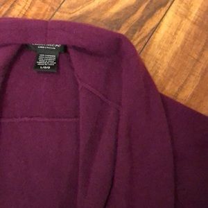 Lord & Taylor Purple Cashmere Cardigan